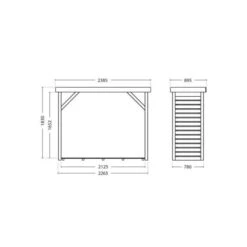 Houtberging Dallas - XL - 2,8 M³ -ESSCHERT DESIGN Winkel 1673879885 3 600