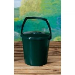 Groene Opslagemmer Met Deksel 9 Liter