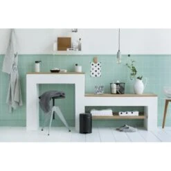 Pedaalemmer NewIcon BRABANTIA - 3 Liter Mat Zwart -ESSCHERT DESIGN Winkel pedaalemmer newicon 3 l mat zwart 1608034632 3 600