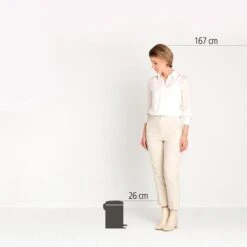 Pedaalemmer NewIcon BRABANTIA - 3 Liter Mat Zwart -ESSCHERT DESIGN Winkel pedaalemmer newicon 3 l mat zwart 1608034899 2 600