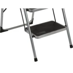 Trapladder Staal KING 4 Brede Treden - Zilver/zwart -ESSCHERT DESIGN Winkel trapladder staal king 4 brede treden 1603977455 4 600