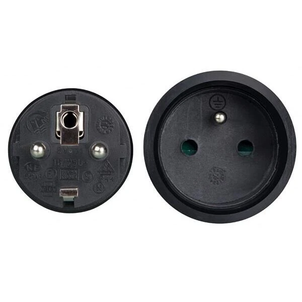 Verlengsnoer Perel Zwart - 5 M 3 Verlengsnoer Perel Zwart - 5 M - Afbeelding 3