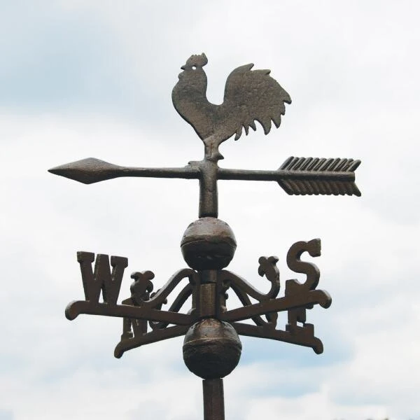 ESSCHERT DESIGN Windvaan Haan In Gietijzer 2 ESSCHERT DESIGN Windvaan Haan In Gietijzer - Afbeelding 2